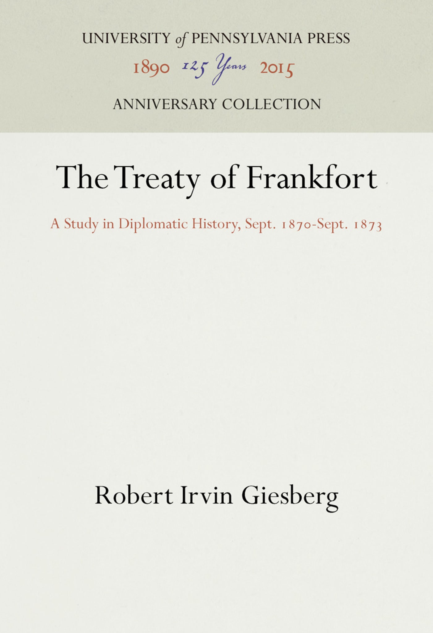 Cover image for The Treaty of Frankfort ISBN 9781512822137