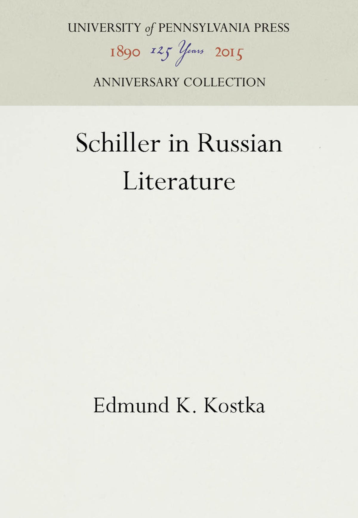 Schiller in Russian Literature