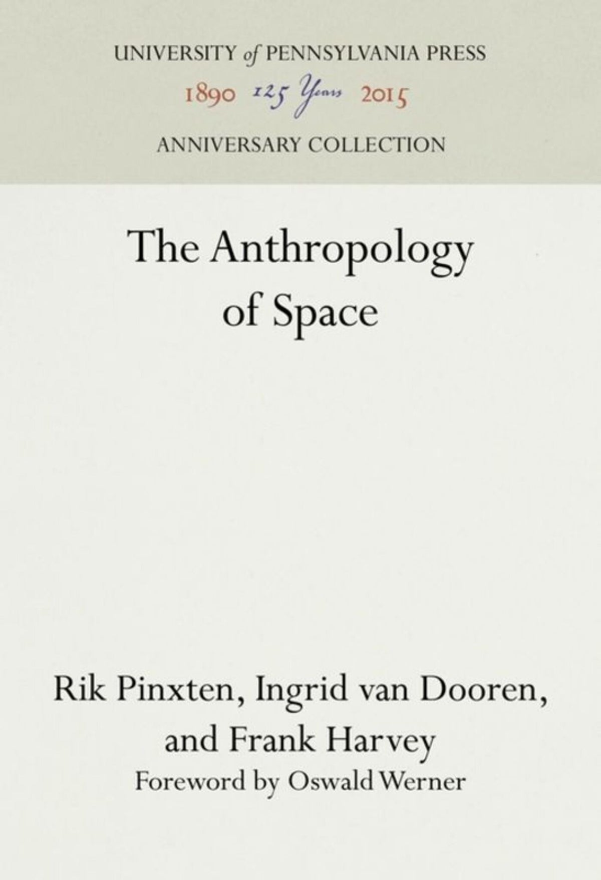 Cover image for The Anthropology of Space ISBN 9780812278798