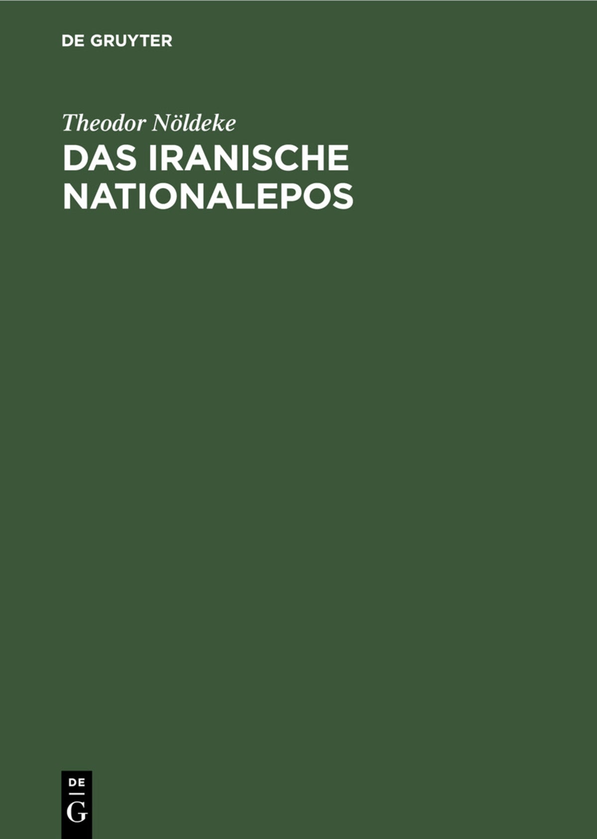 Cover image for Das iranische Nationalepos ISBN 9783112435670