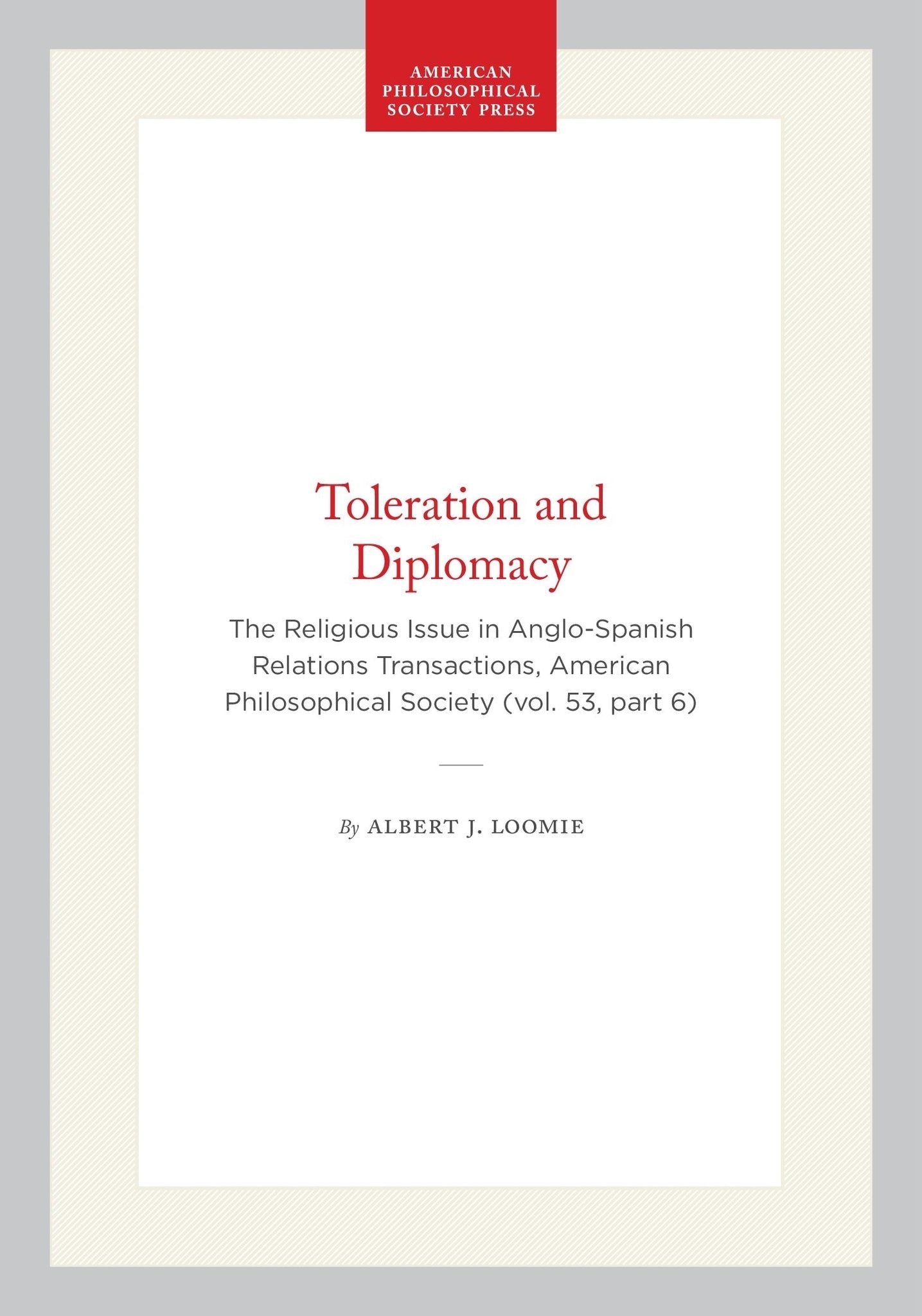 Toleration and Diplomacy