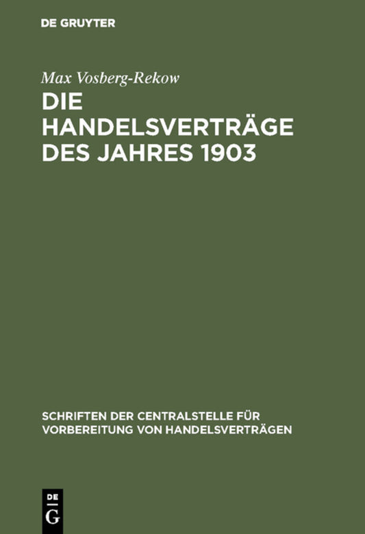 Die Handelsverträge des Jahres 1903