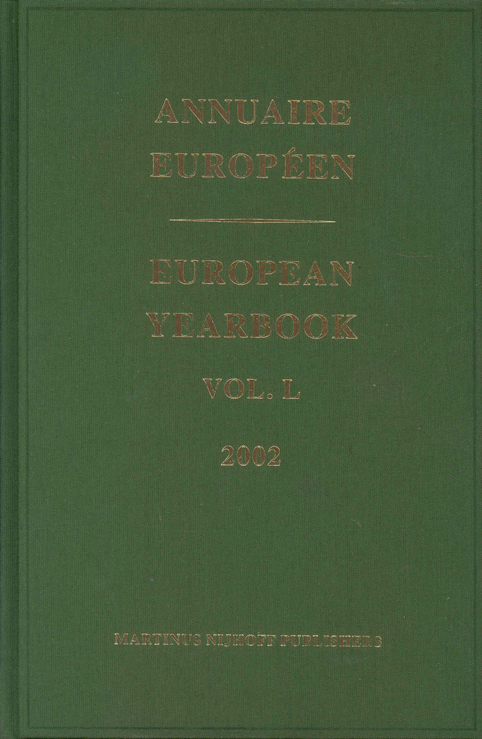 Cover image for European Yearbook / Annuaire Européen, Volume 50 (2002) ISBN 9789004139183