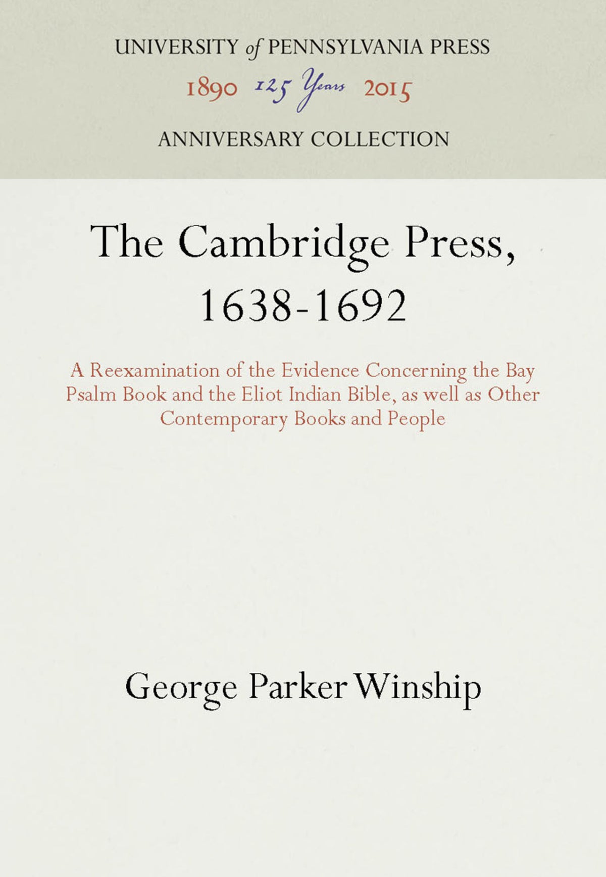 Cover image for The Cambridge Press, 1638-1692 ISBN 9781512808780
