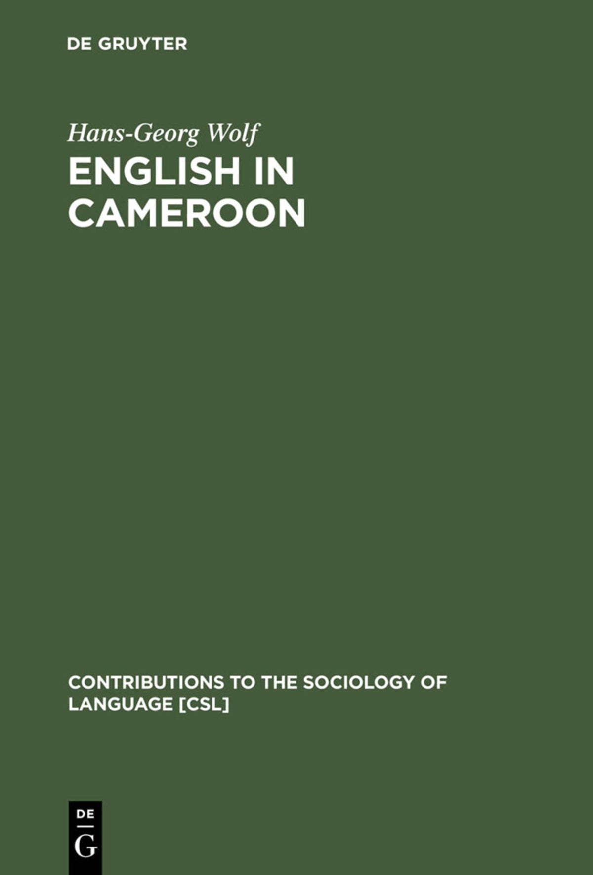 Cover image for English in Cameroon ISBN 9783110170535