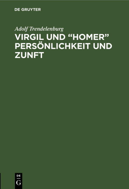 Virgil und “Homer” Persönlichkeit und Zunft