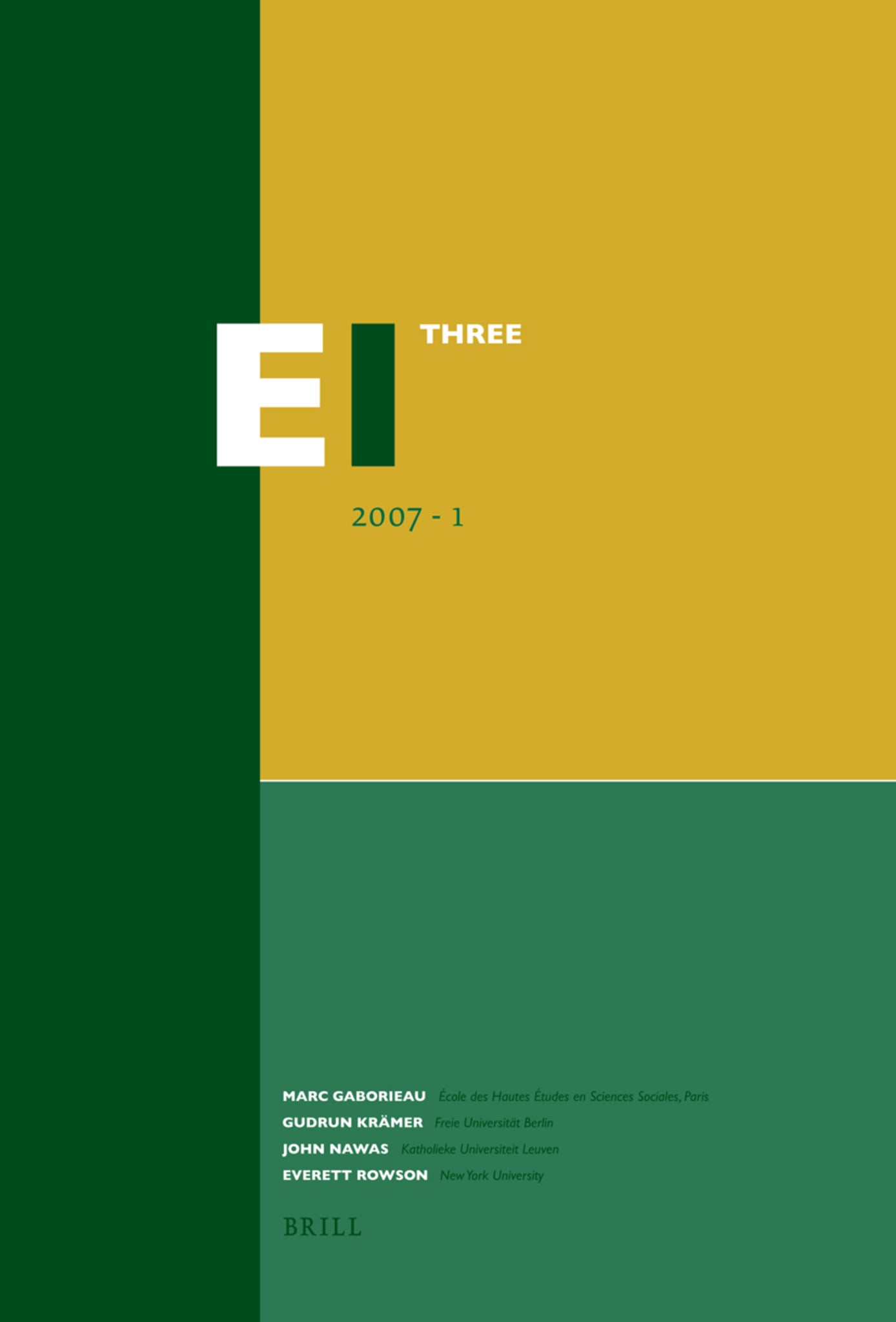 Encyclopaedia of Islam - Three 2007-1