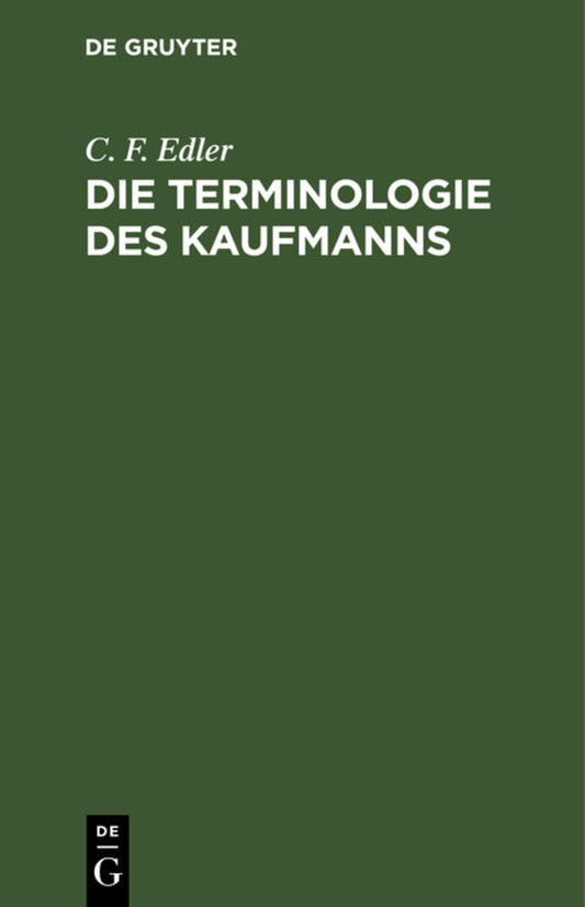 Die Terminologie des Kaufmanns