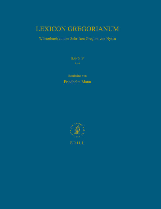 Lexicon Gregorianum, Volume 4 Band IV ζ-ι