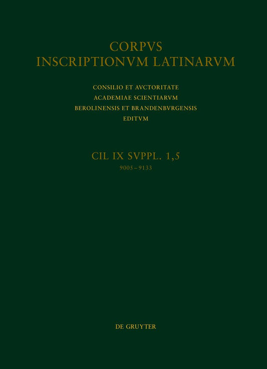 Addenda et corrigenda (CIL IX 9005–9133). Indices.