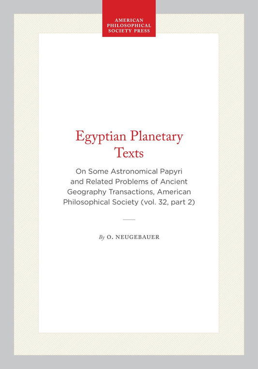 Egyptian Planetary Texts