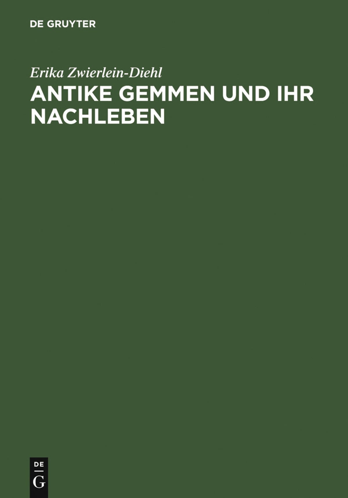 Cover image for Antike Gemmen und ihr Nachleben ISBN 9783110194500