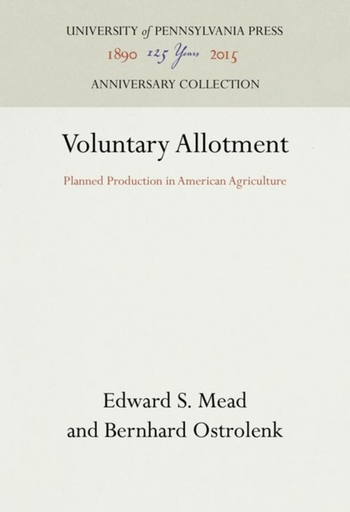 Cover image for Voluntary Allotment ISBN 9781512813241