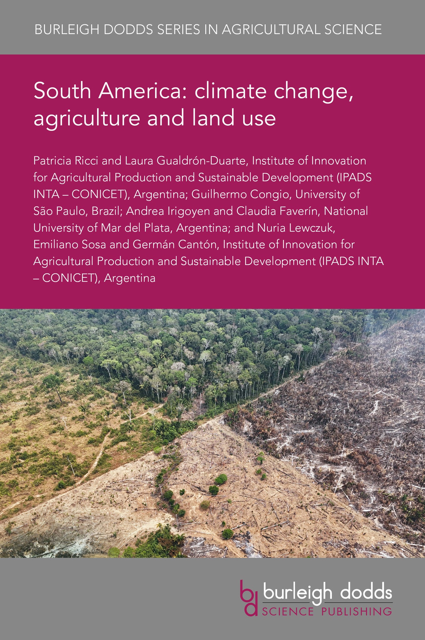 Cover image for South America: climate change, agriculture and land use ISBN 