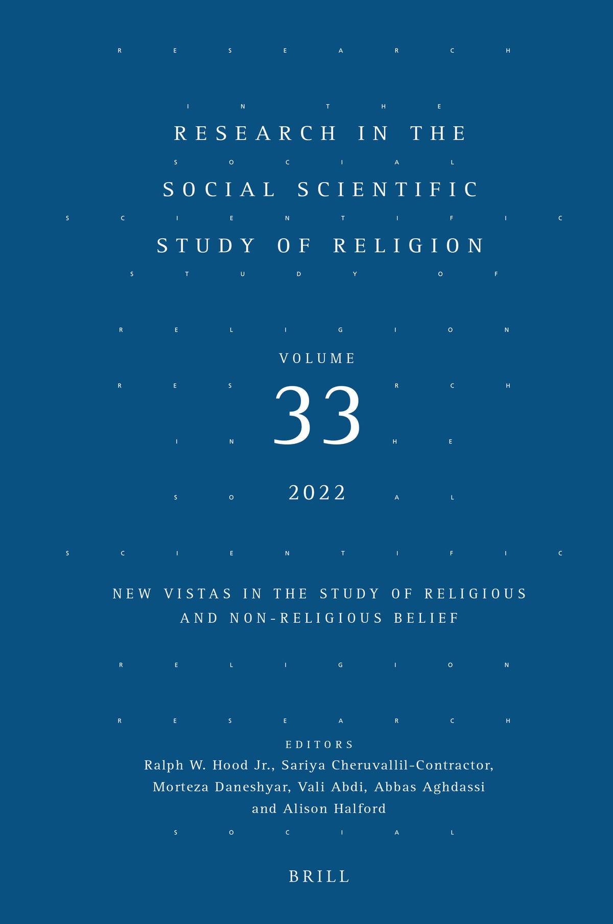 Cover image for Research in the Social Scientific Study of Religion, Volume 33 ISBN 9789004544567