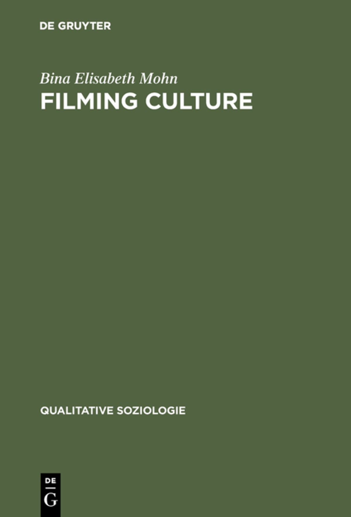 Cover image for Filming Culture ISBN 9783828202146