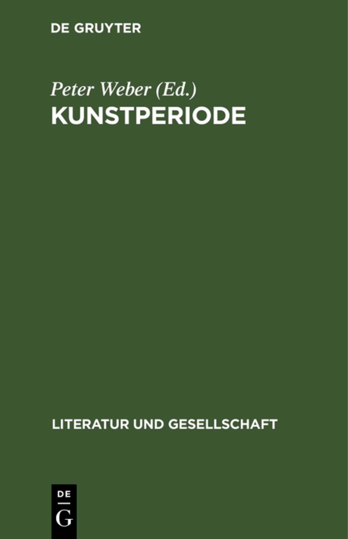 Cover image for Kunstperiode ISBN 9783112472330