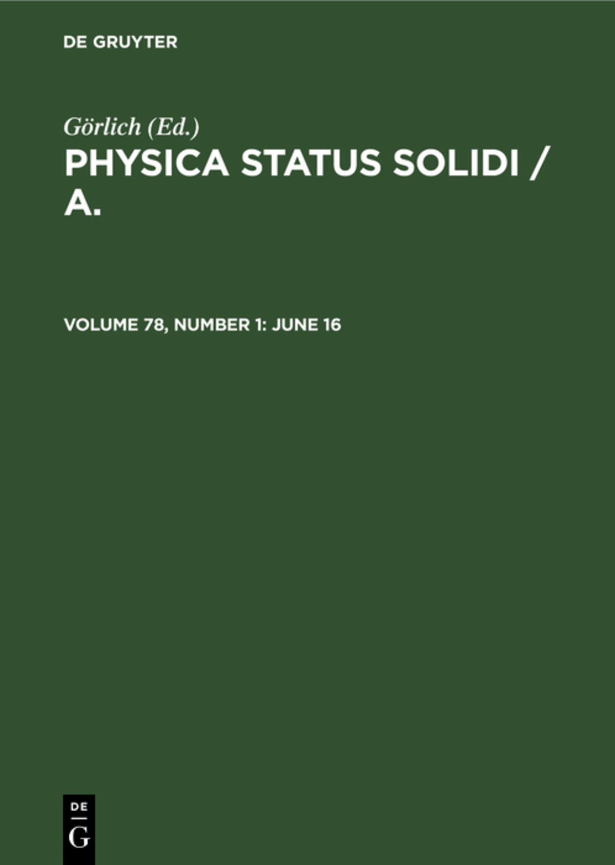 Cover image for June 16 ISBN 9783112500996