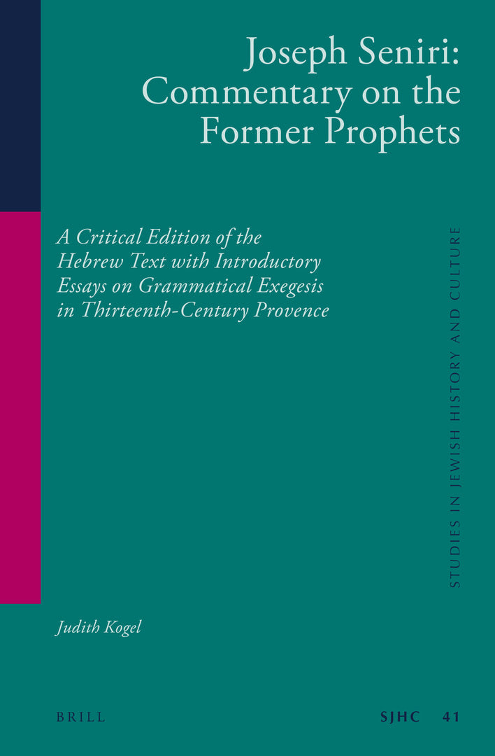 Cover image for Joseph Seniri: Commentary on the Former Prophets ISBN 9789004255913