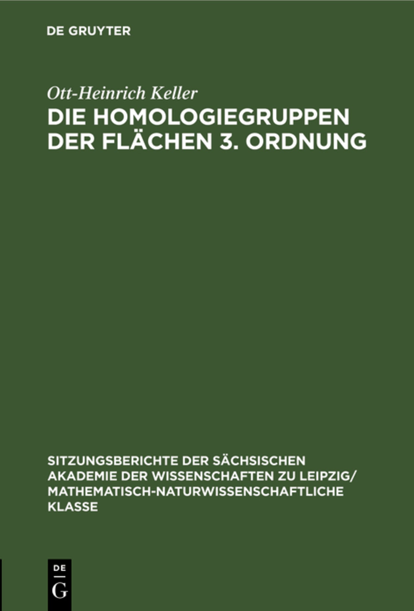 Die Homologiegruppen der Flächen 3. Ordnung