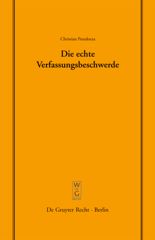 Die echte Verfassungsbeschwerde
