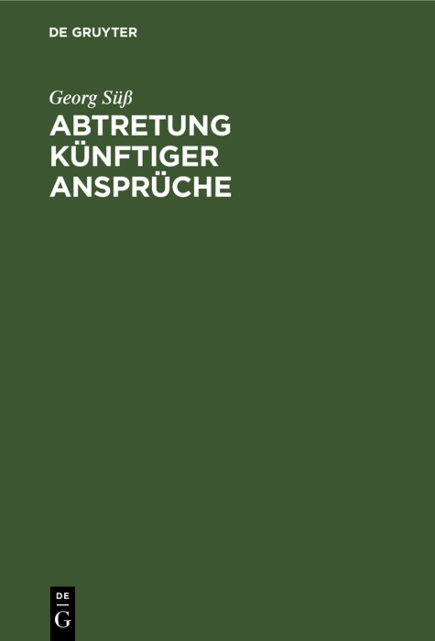 Abtretung künftiger Ansprüche