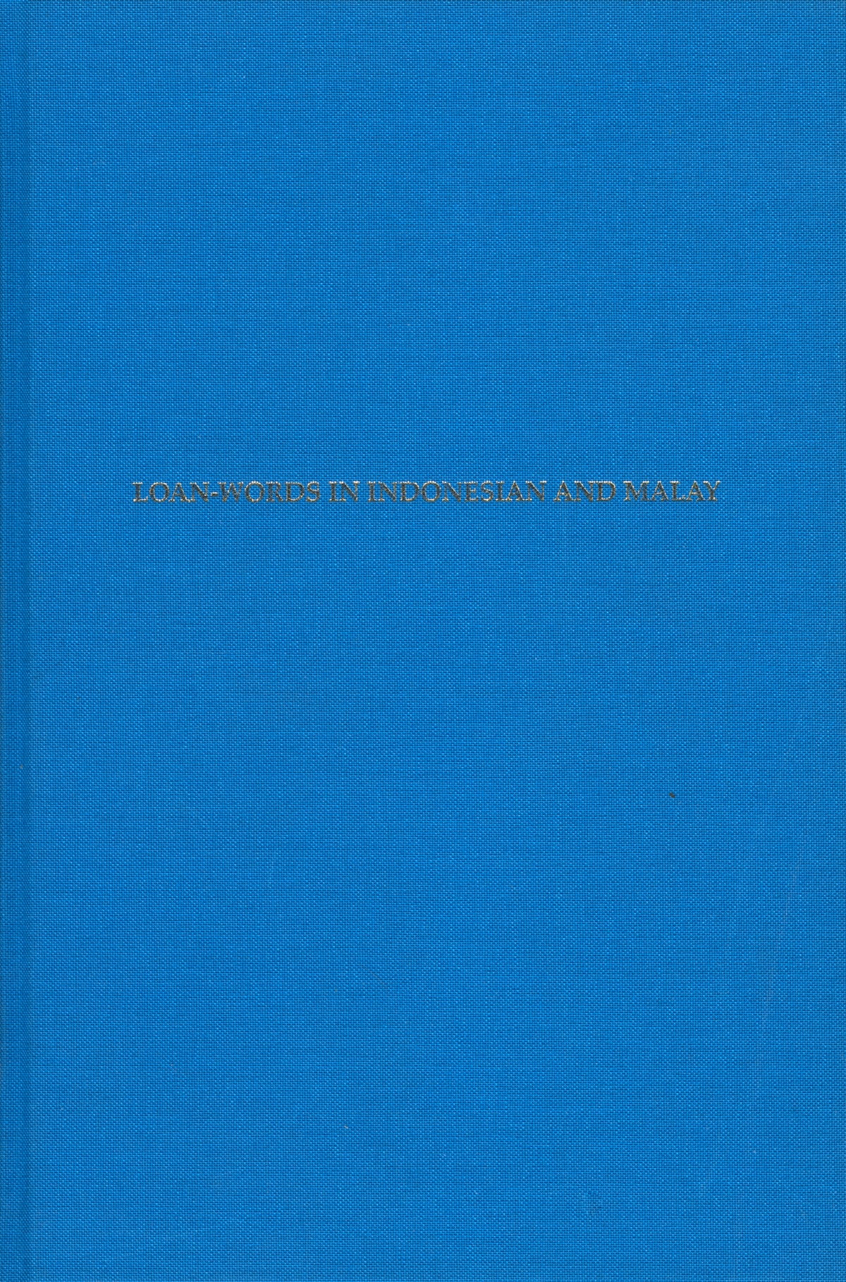 Loan-words in Indonesian and Malay