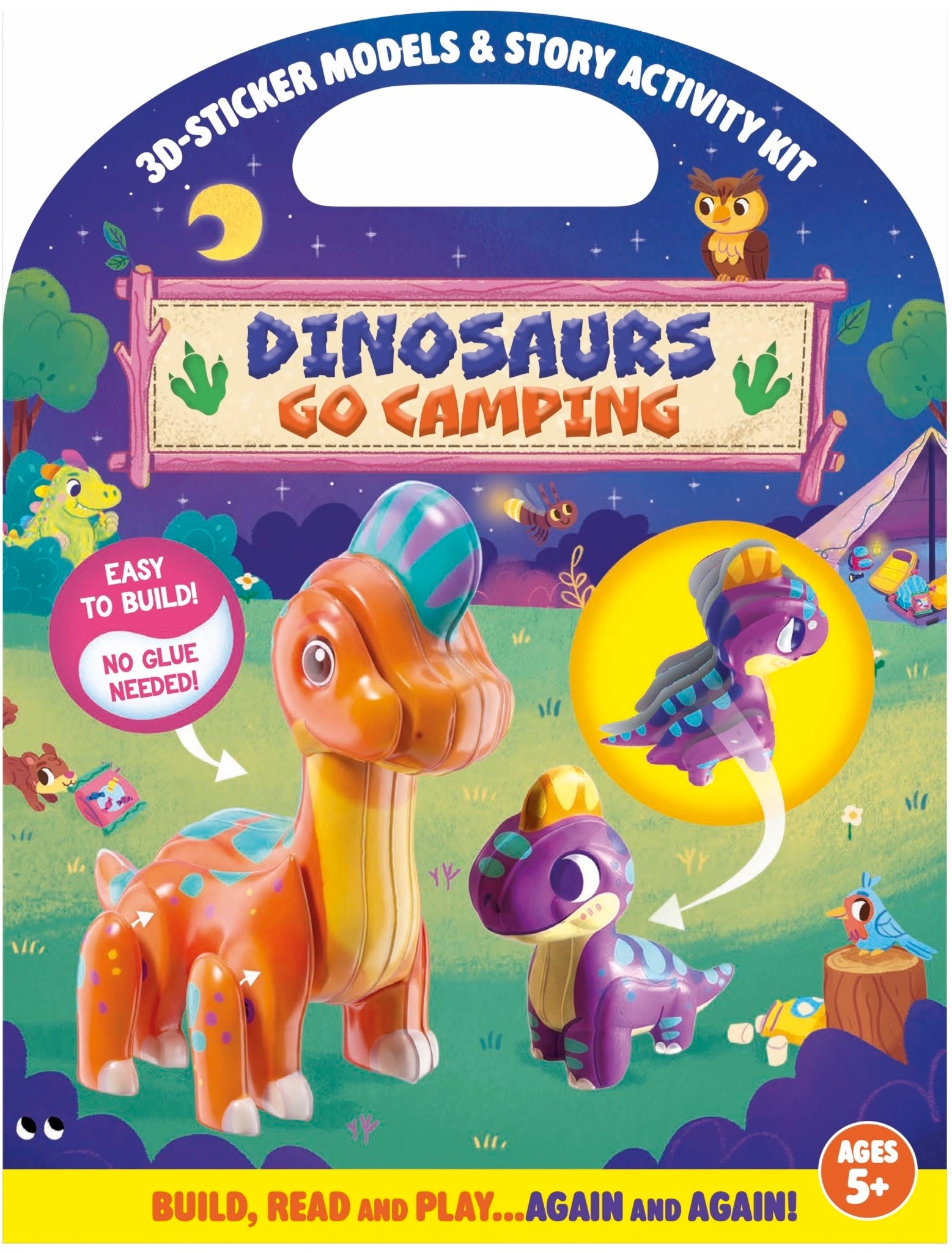 Cover image for 3D Story Stickables: Dinosaurs Go Gamping ISBN 9781837161492