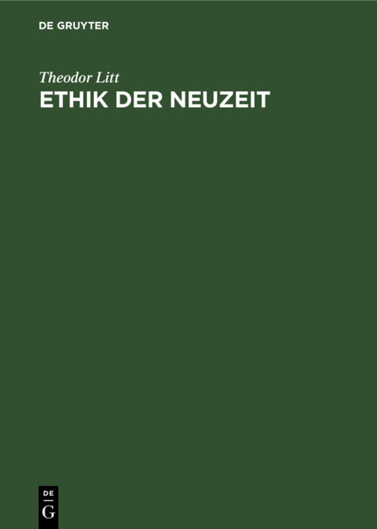 Ethik der Neuzeit