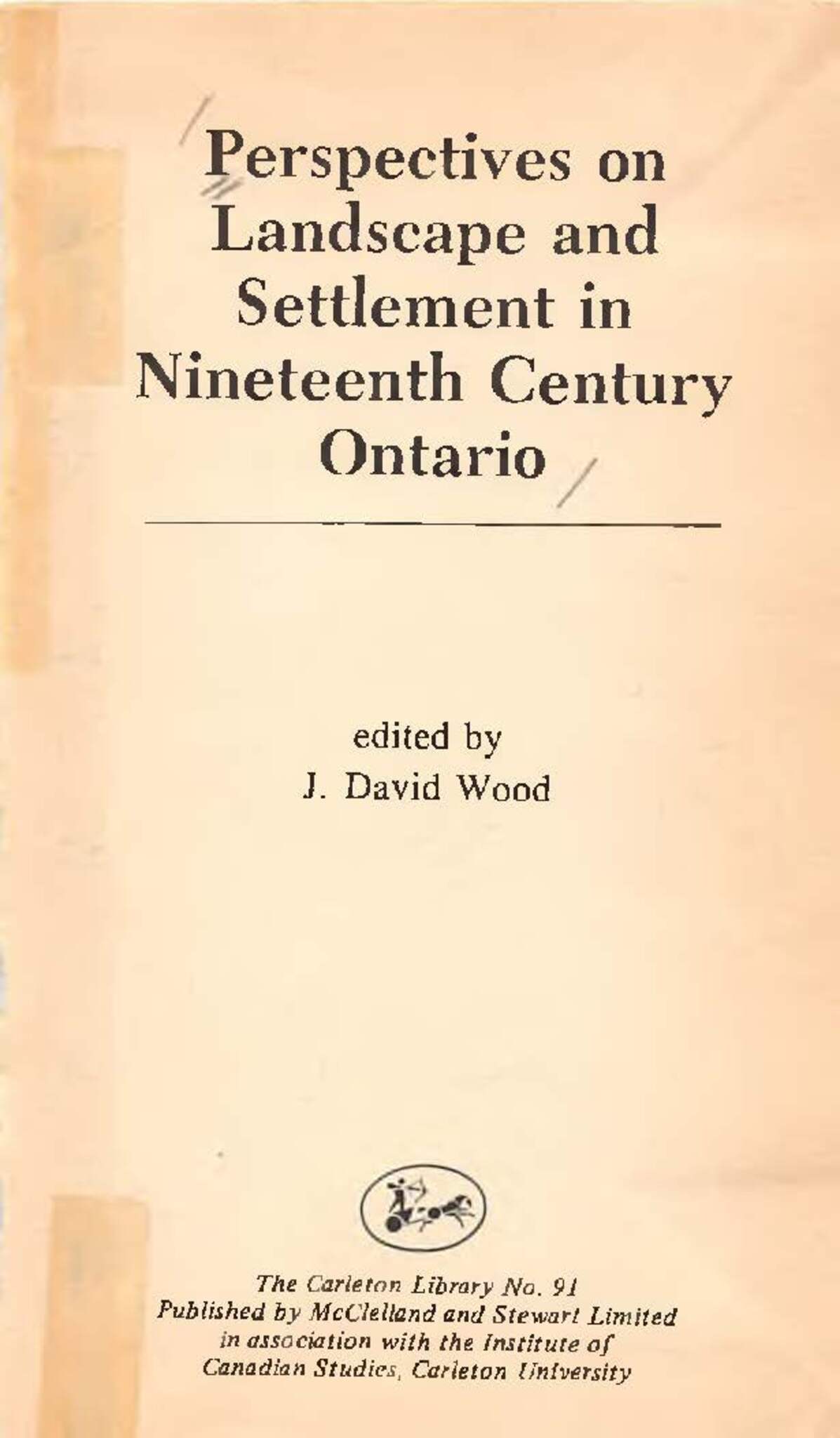 Cover image for Perspectives on Landscape and Settlement in Nineteenth-Century Ontario ISBN 9780773595460