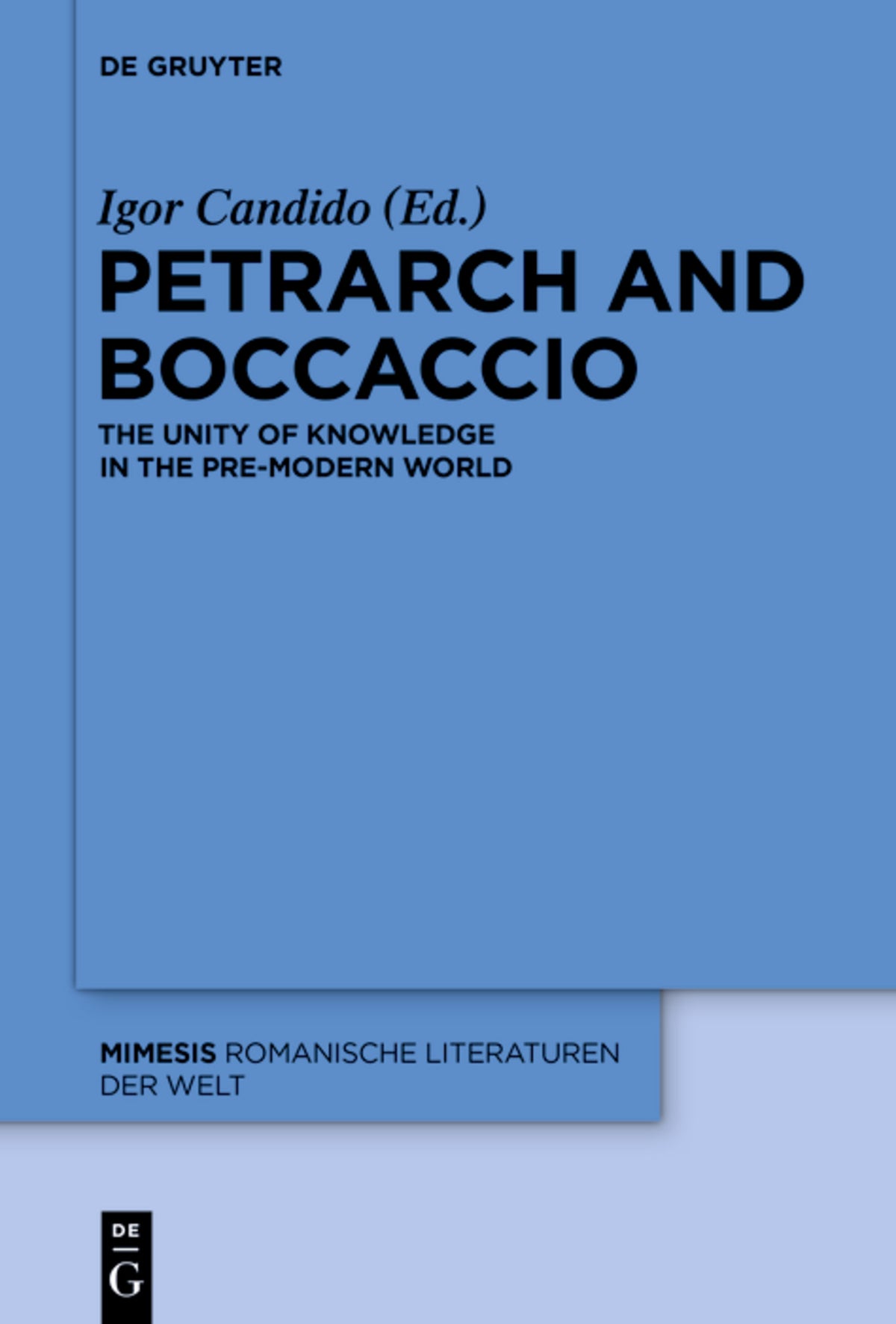 Cover image for Petrarch and Boccaccio ISBN 9783110425147