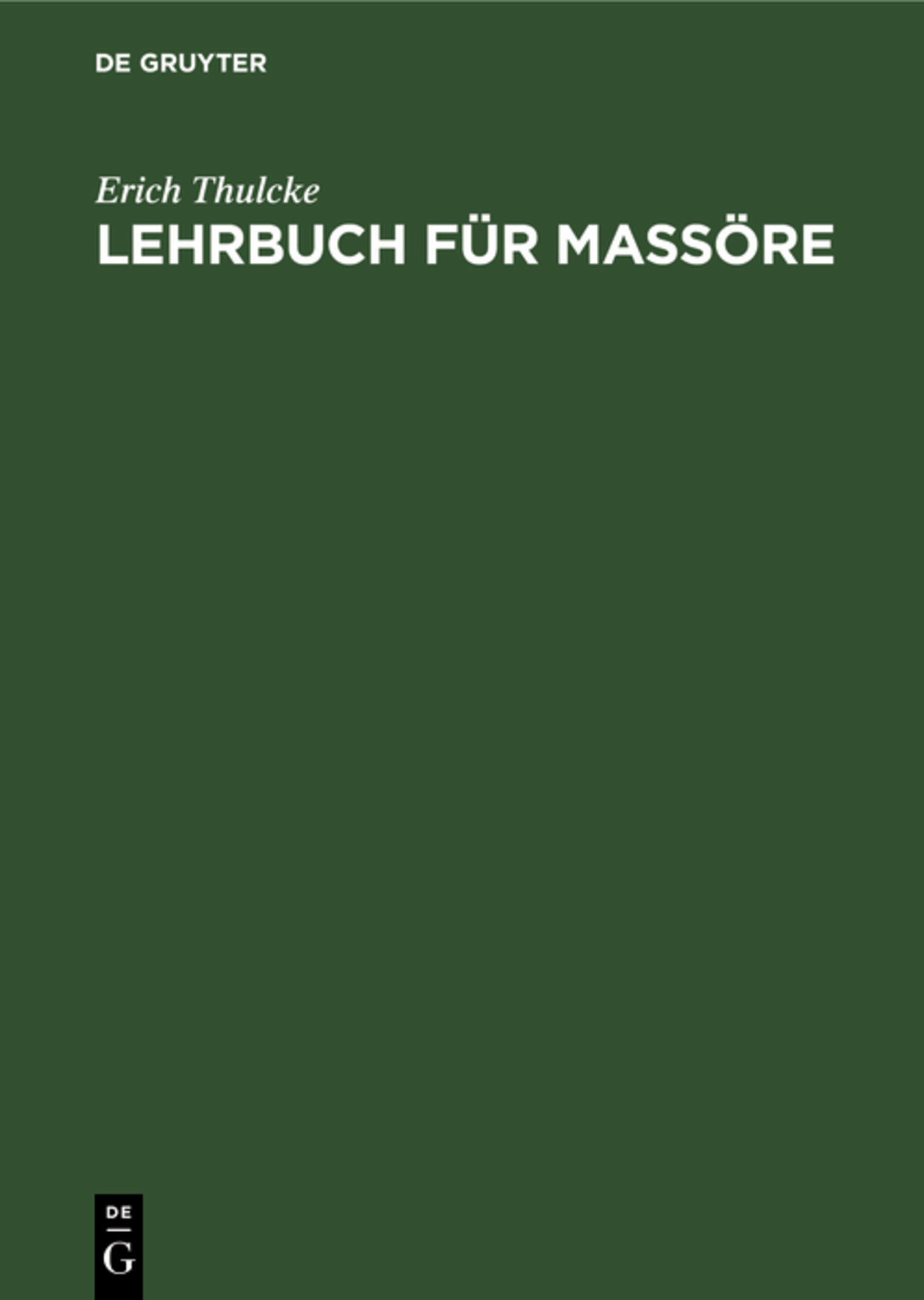 Lehrbuch für Massöre
