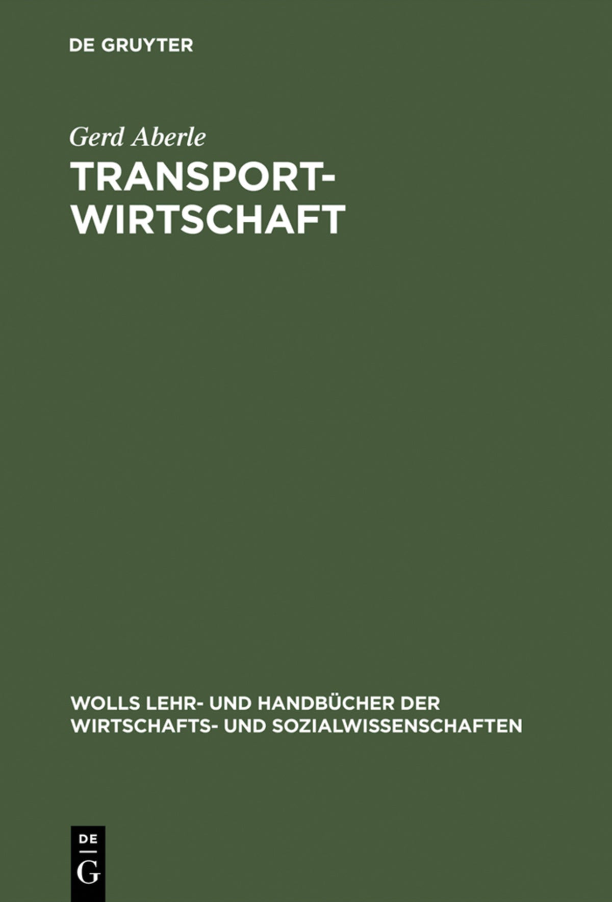 Cover image for Transportwirtschaft ISBN 9783486253344