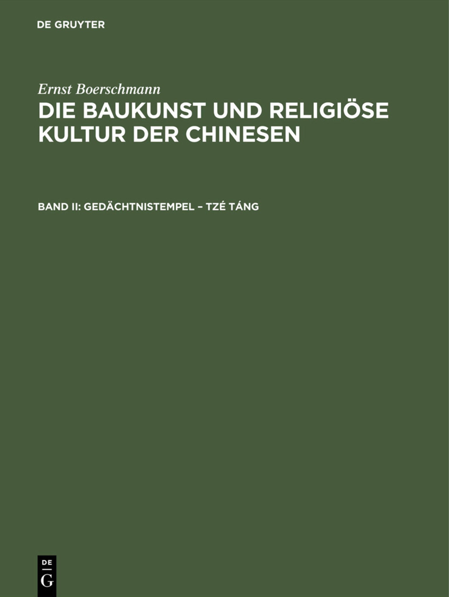 Gedächtnistempel – Tzé táng