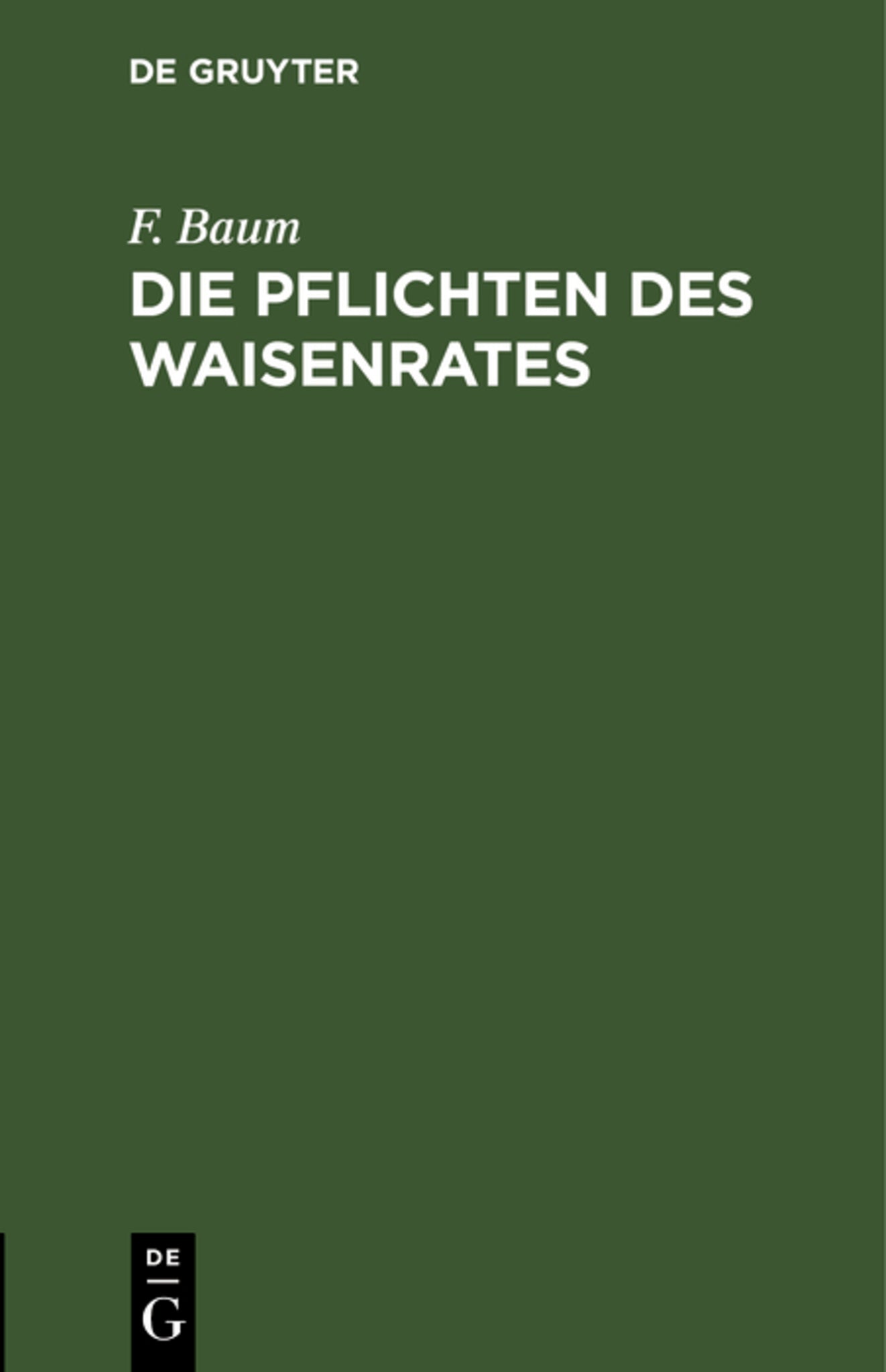 Die Pflichten des Waisenrates