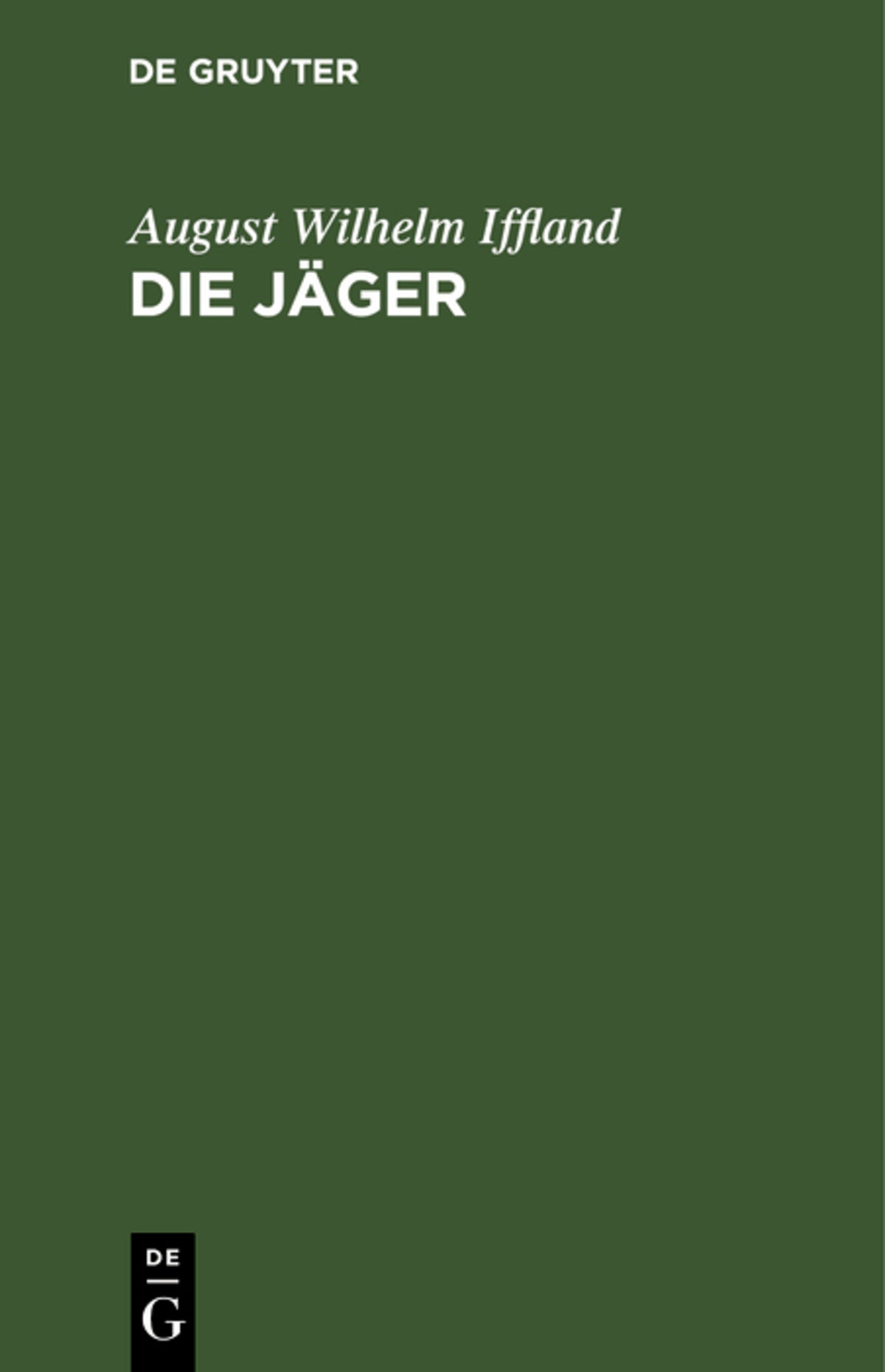 Cover image for Die Jäger ISBN 9783111124186