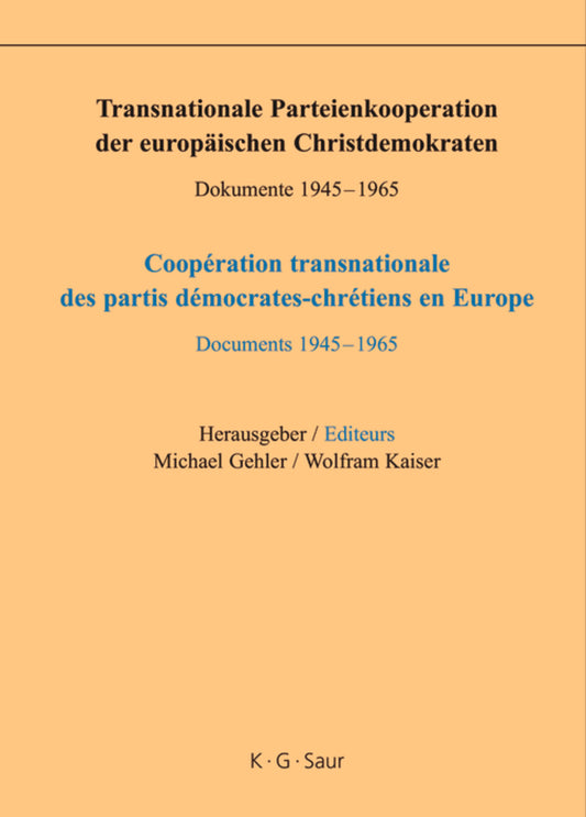 Transnationale Parteienkooperation der europäischen Christdemokraten