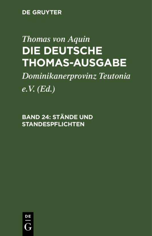 Stände und Standespflichten