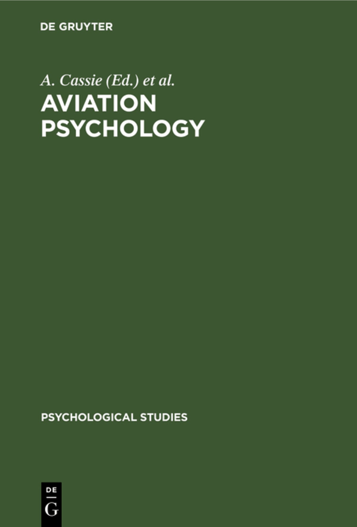 Cover image for Aviation Psychology ISBN 9783112307816