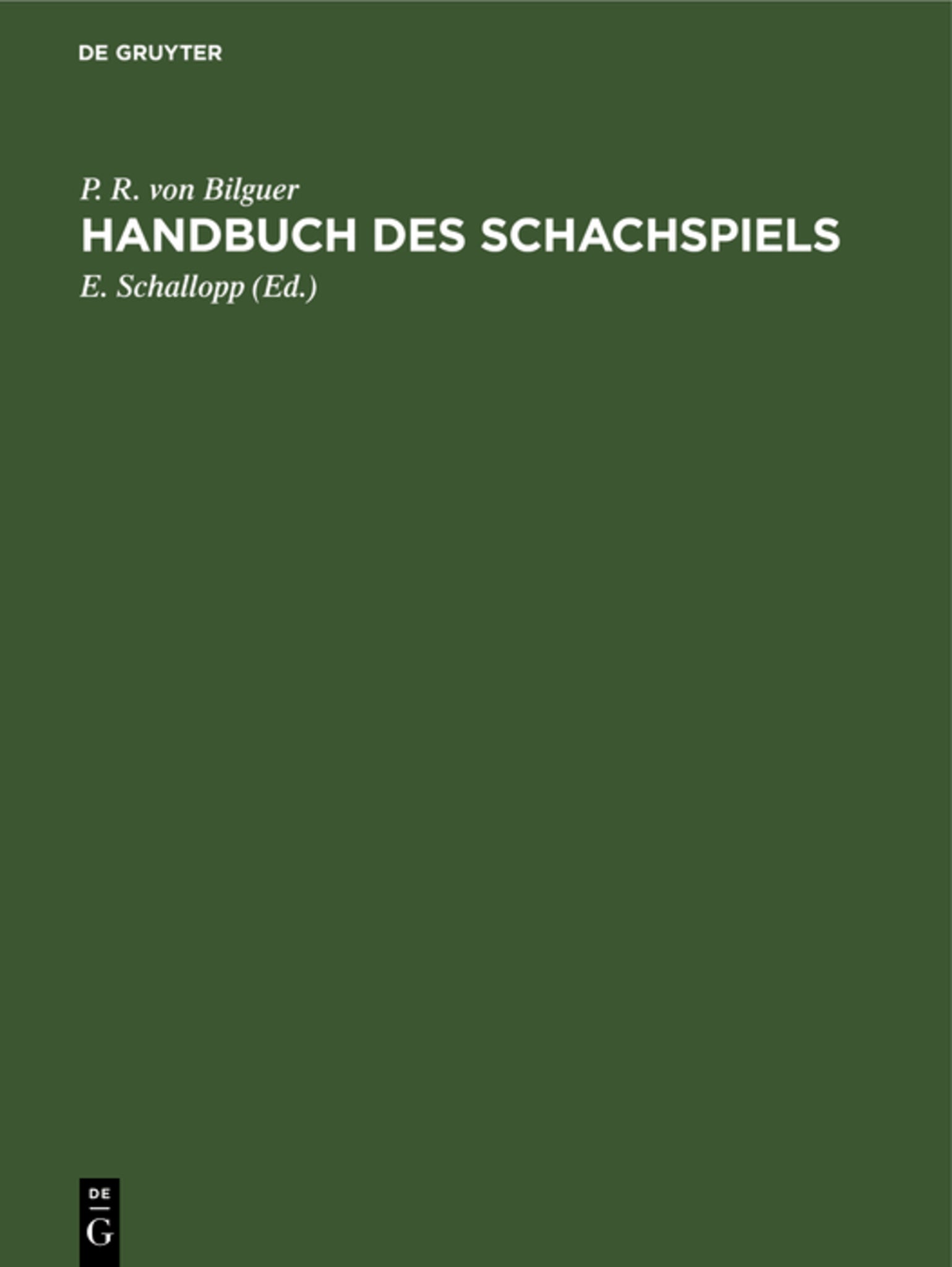 Handbuch des Schachspiels