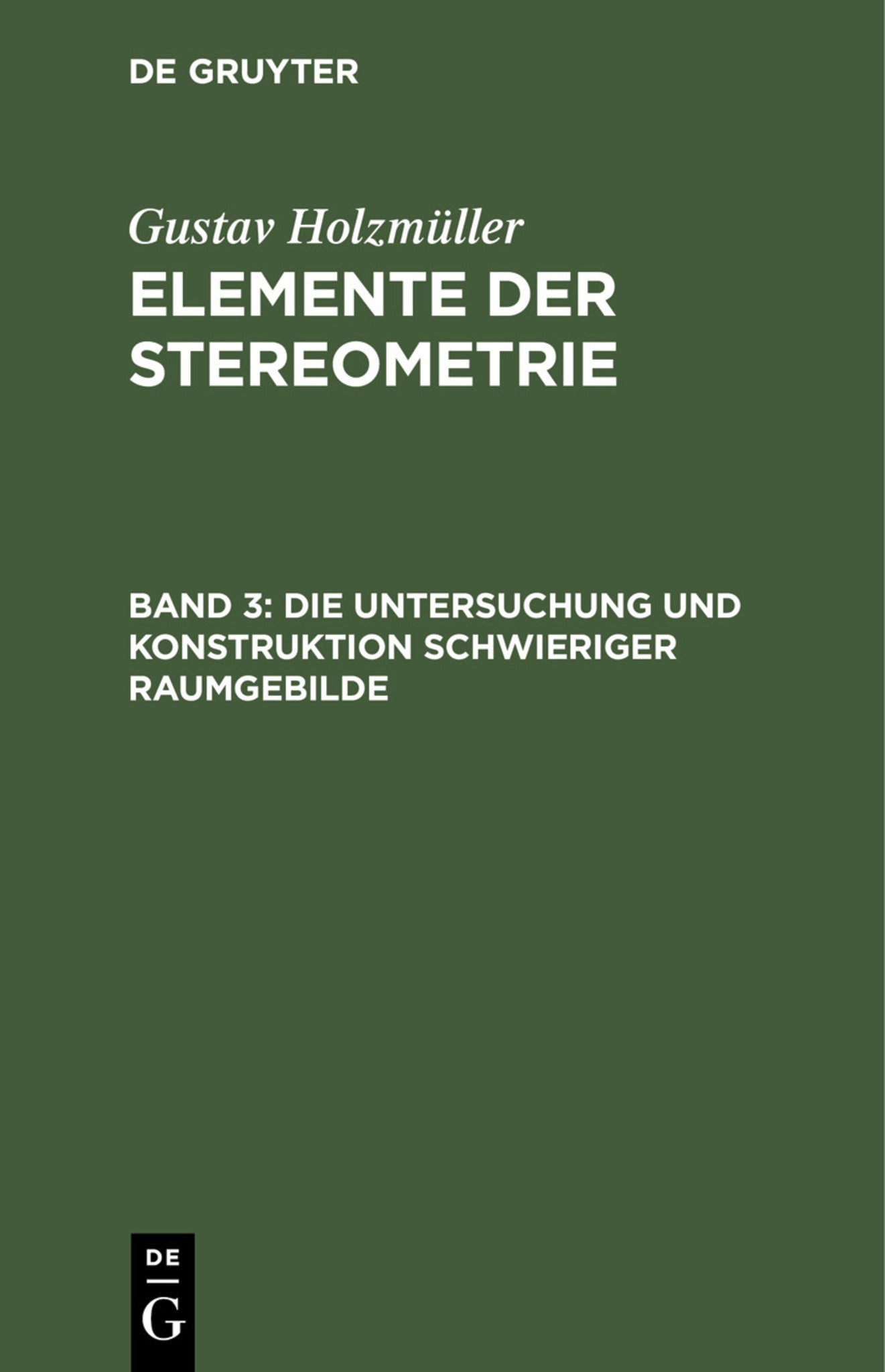 Die Untersuchung und Konstruktion schwieriger Raumgebilde