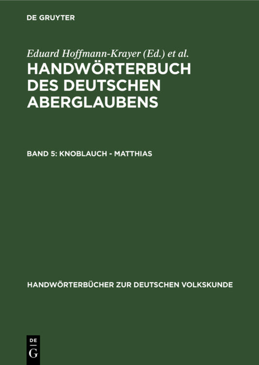 Knoblauch - Matthias