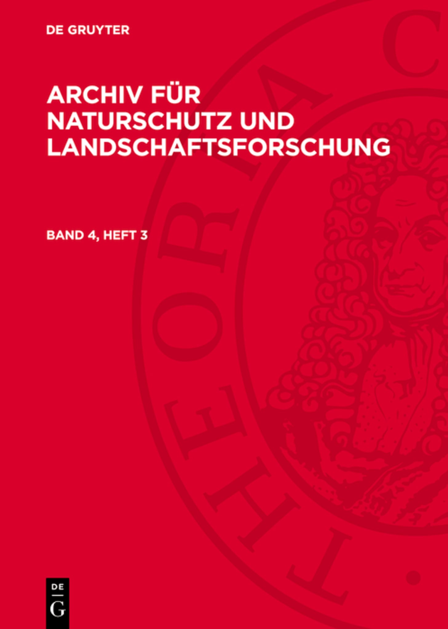 Archiv für Naturschutz und Landschaftsforschung. Band 4, Heft 3