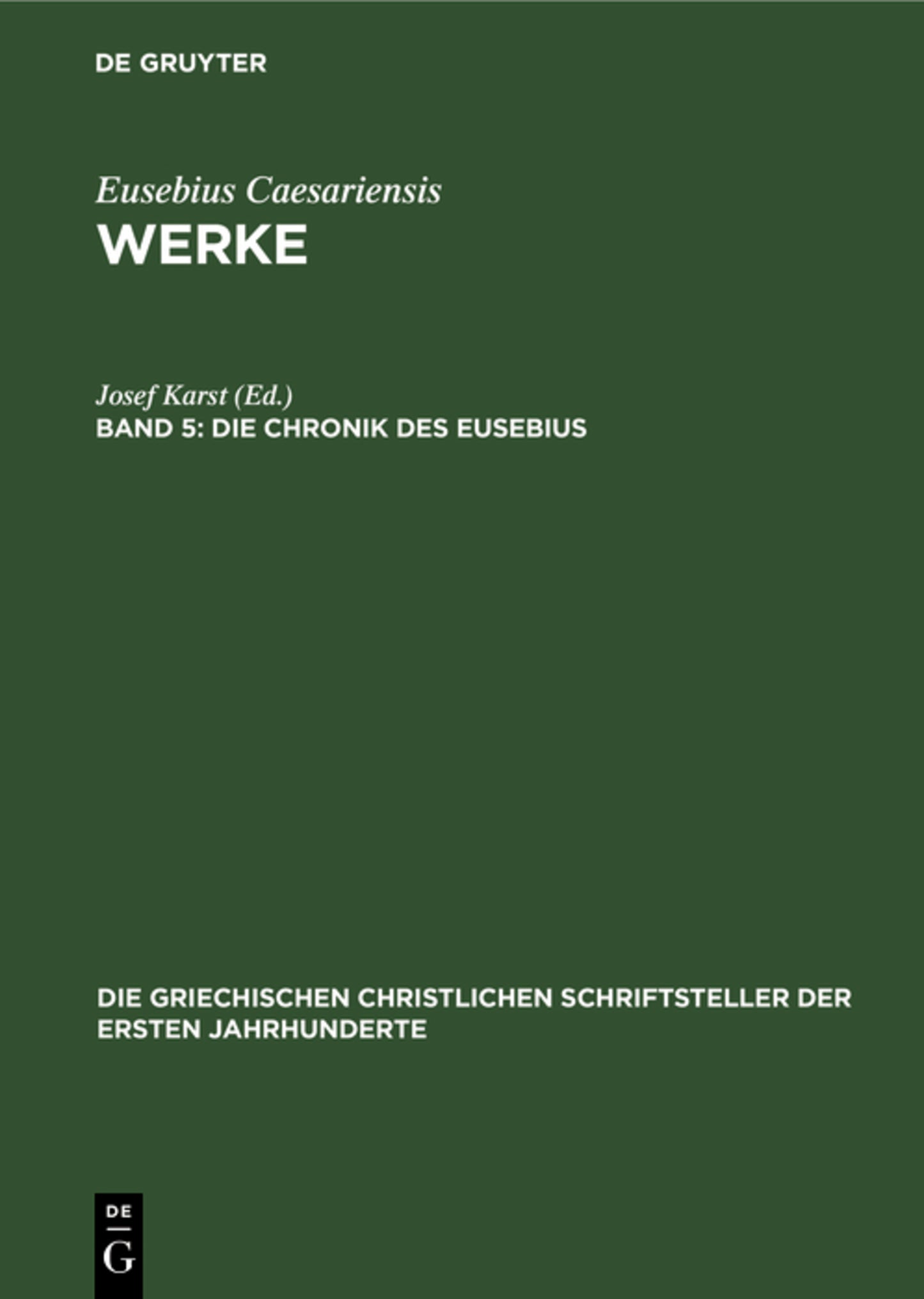 Die Chronik des Eusebius