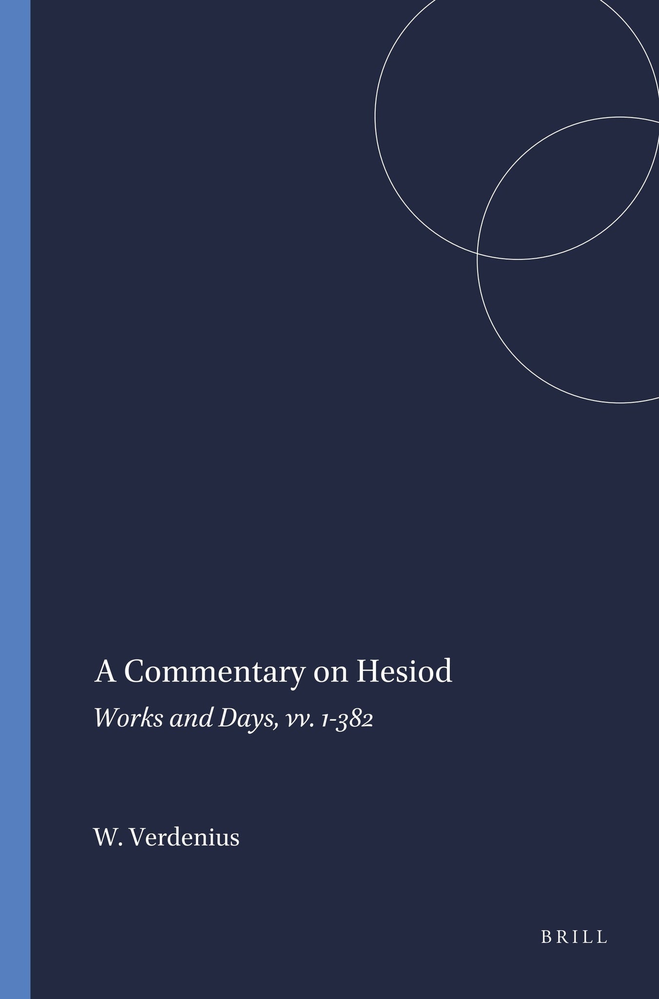 Cover image for A Commentary on Hesiod ISBN 9789004074651