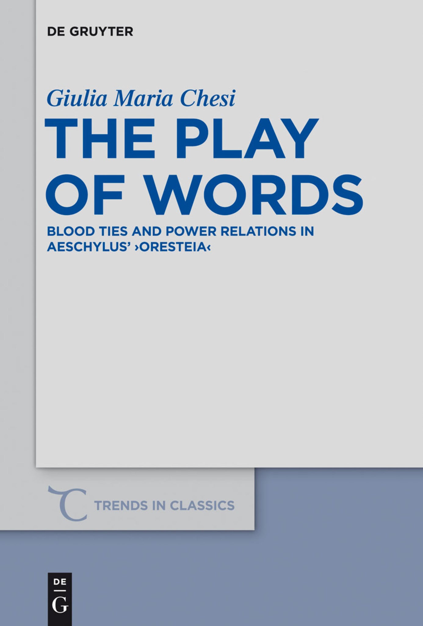 Cover image for The Play of Words ISBN 9783110334319