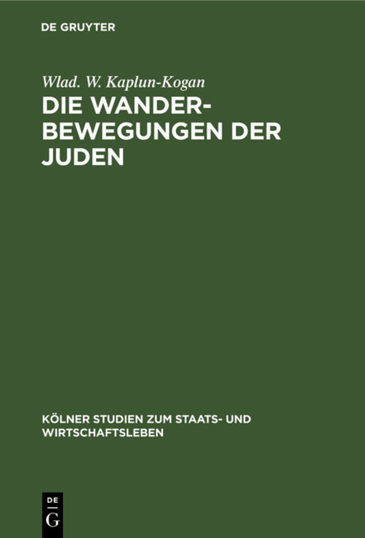 Die Wanderbewegungen der Juden