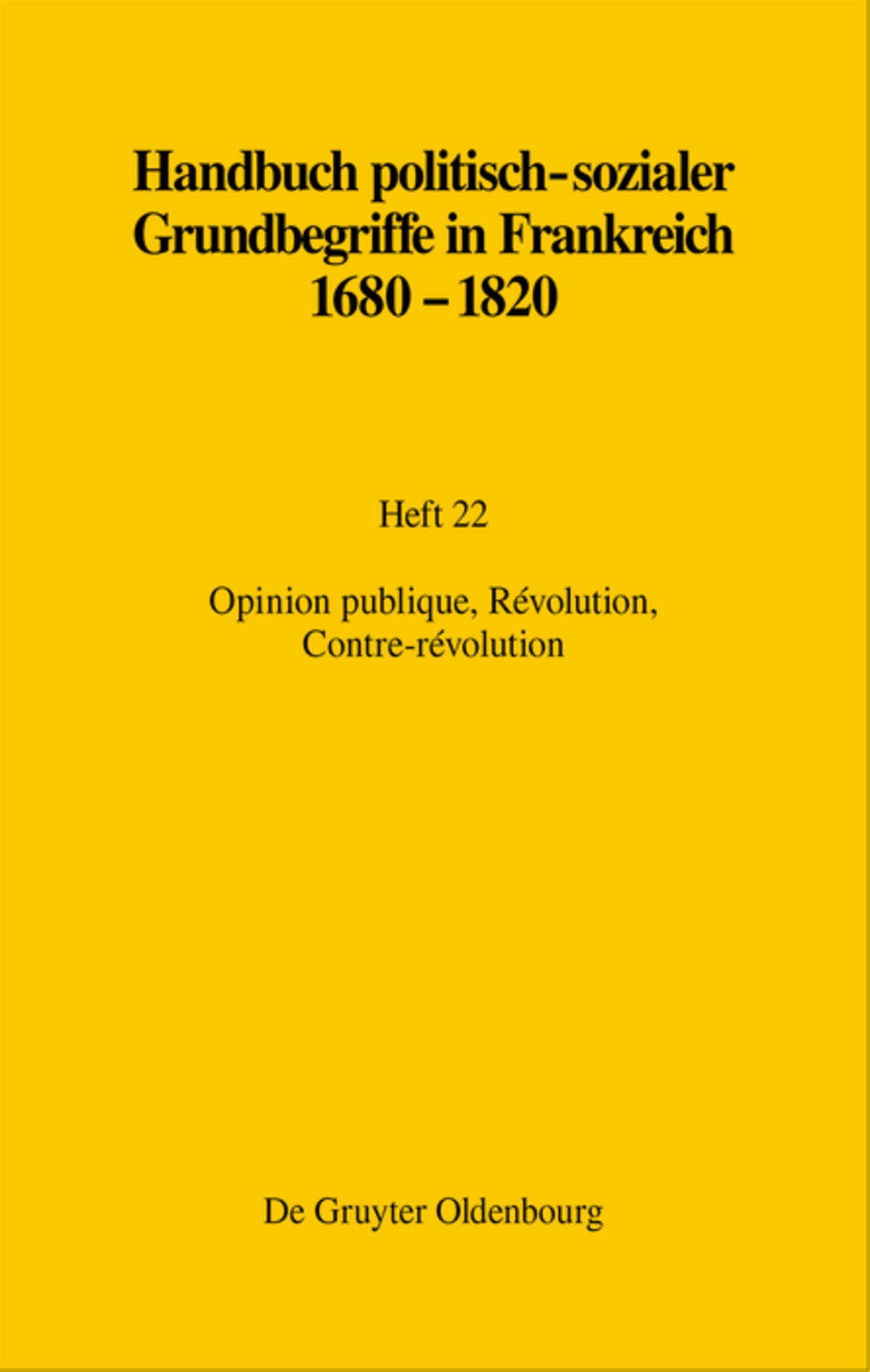 Opinion publique, Révolution, Contre-révolution