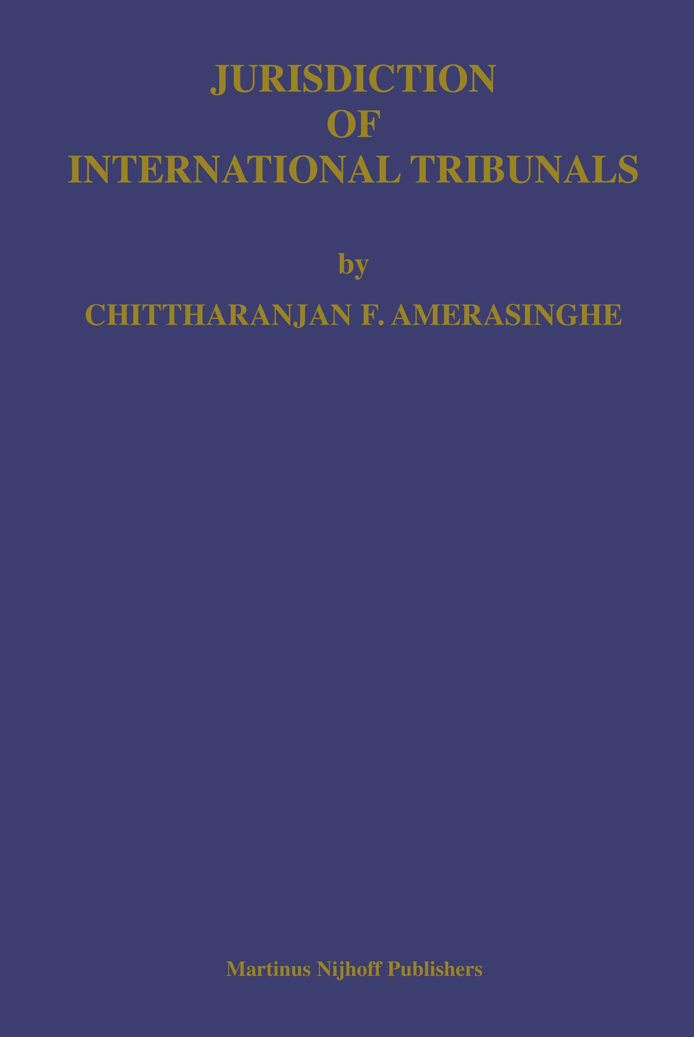 Jurisdiction of International Tribunals