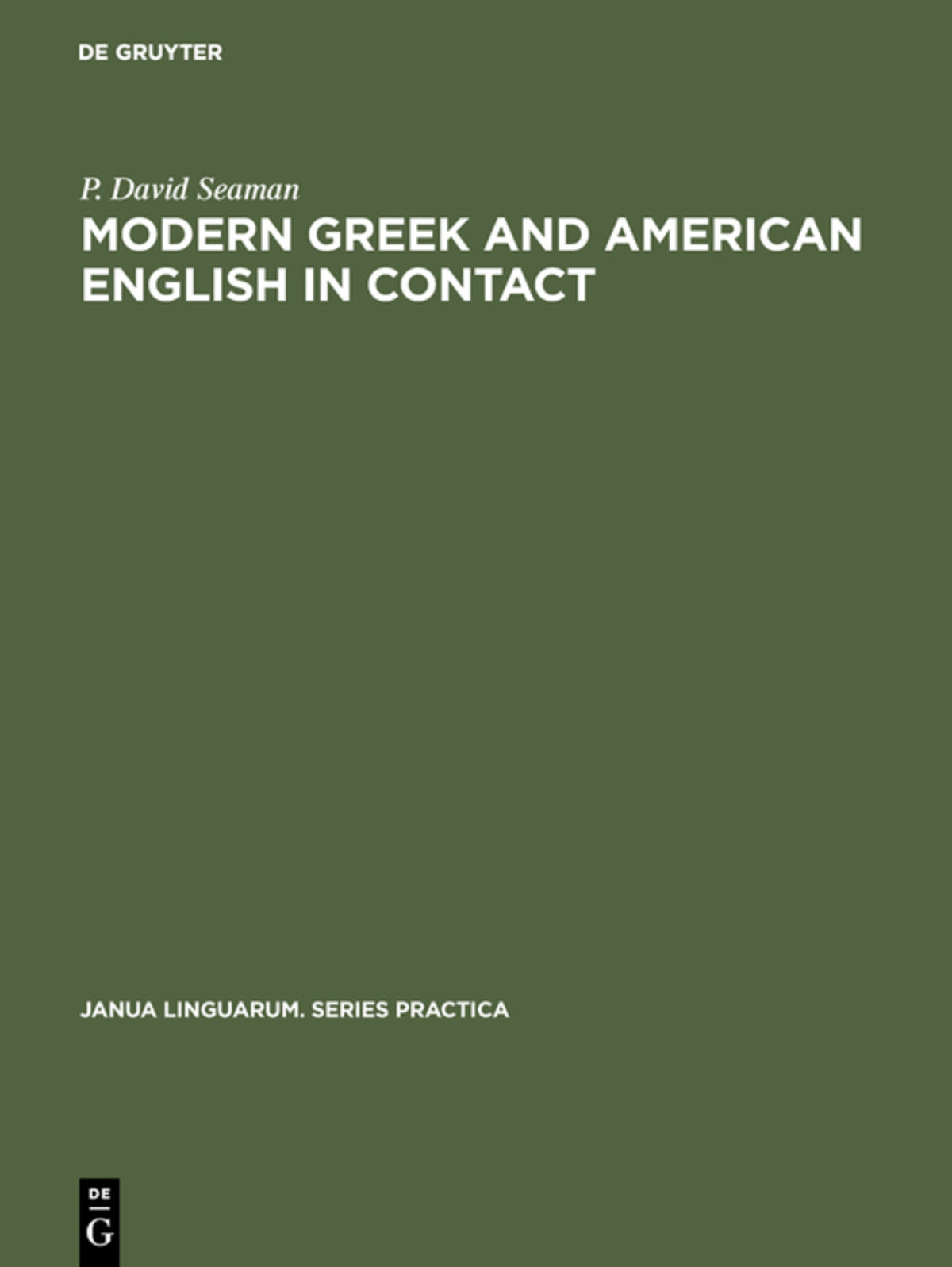 Cover image for Modern Greek and American English in Contact ISBN 9789027921482